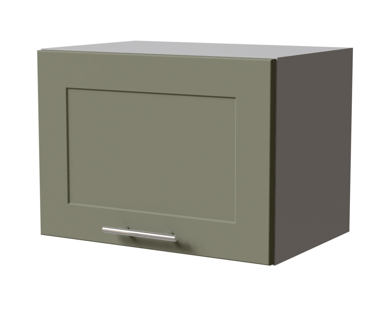 KLAPPHÄNGESCHRANK Oslo W4B/50 Grau / Reed Green Matt 50 / 32,5 / 36cm - Grau/Grün, Holz/Holzwerkstoff (50/36/32.5cm) - Feldmann-Wohnen