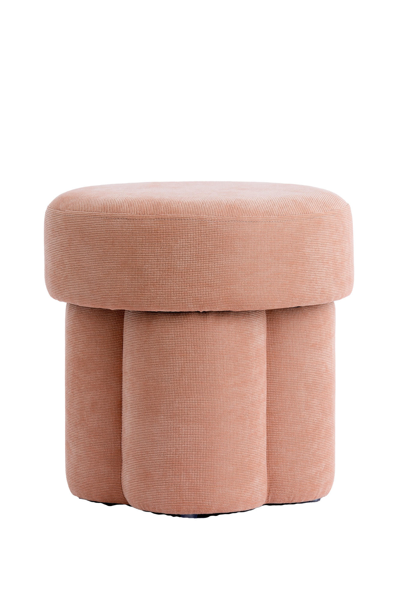 SITZPOUF Curtea Orange Ø42/43 cm - Orange, Holz (42/43/42cm) - Light & Living