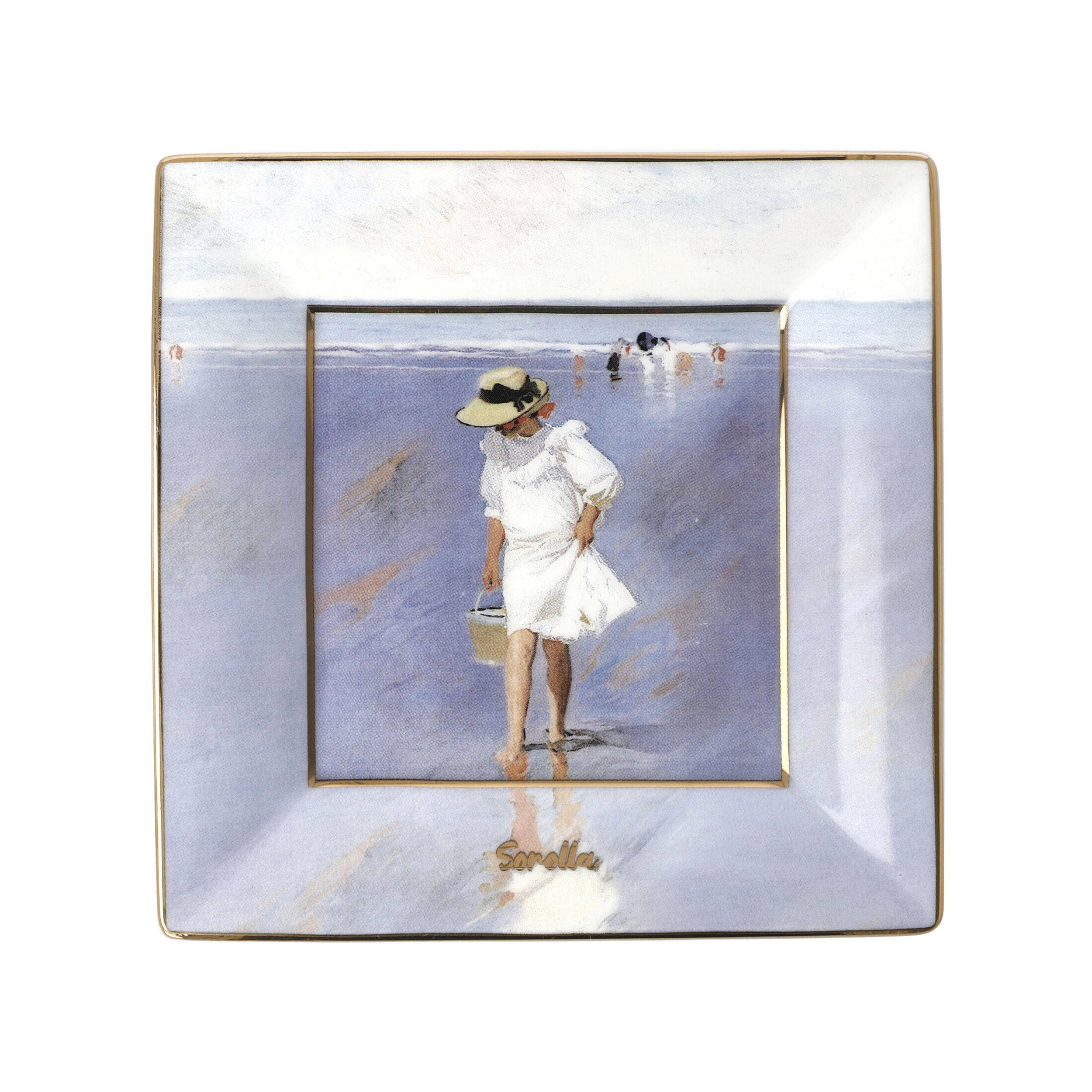 KÜNSTLERSCHALE Joaquin Sorolla - Nach Sonnenuntergang, Artis Orbis, Fine Bone China, Bunt, 12 x 12 cm - Multicolor, Keramik (1.5cm) - Goebel