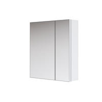 SPIEGELSCHRANK doppeltürig mattweiß 65/60/14,5 cm - Weiß, Glas (60/65/15cm) - EMKE