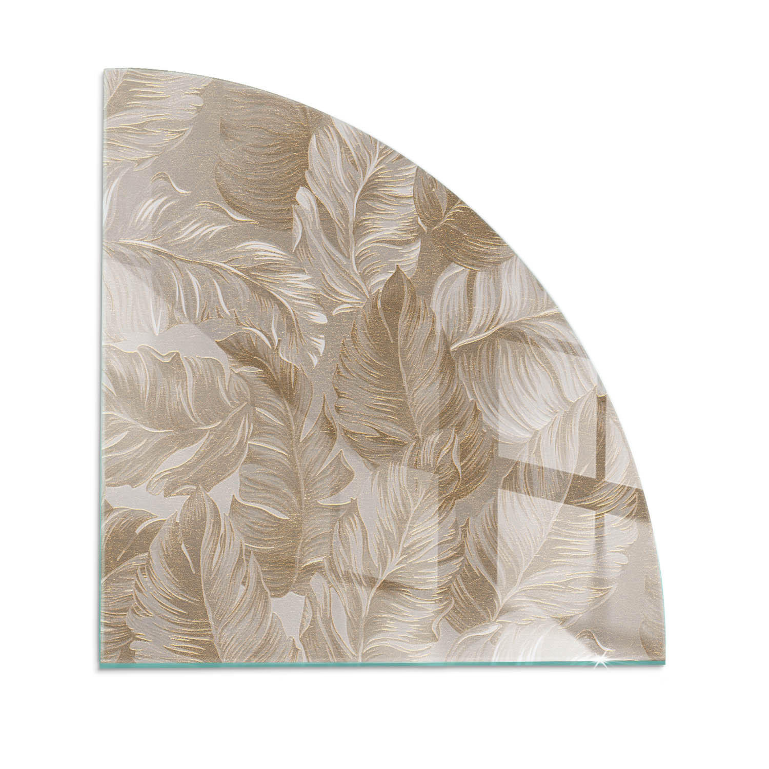 GLASPLATTE für Kamin 100x100 cm Beige - Beige, Glas (100/100/0.4cm) - ArtPrintCave