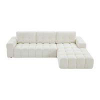 SOFA - 5 Personen - stoff - weiß Sopelana - Weiß, Textil (278/78/190cm) - Vente-Unique