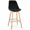 BARHOCKER Schwarz 48x113x56cm - Schwarz, Holz/Textil (48/113/56cm) - AlterEgo