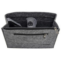 TASCHENORGANIZER S, Filz, 23x10x16cm, Grau - Grau, Kunststoff (23/10/16cm) - Dunedesign