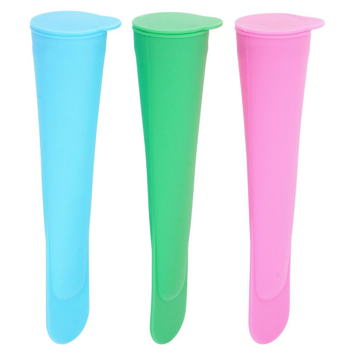 WASSEREISFORM 100 ml 3 Stück grün blau rosa - Multicolor, Kunststoff (5/19.5/4.5cm) - Excellent Houseware