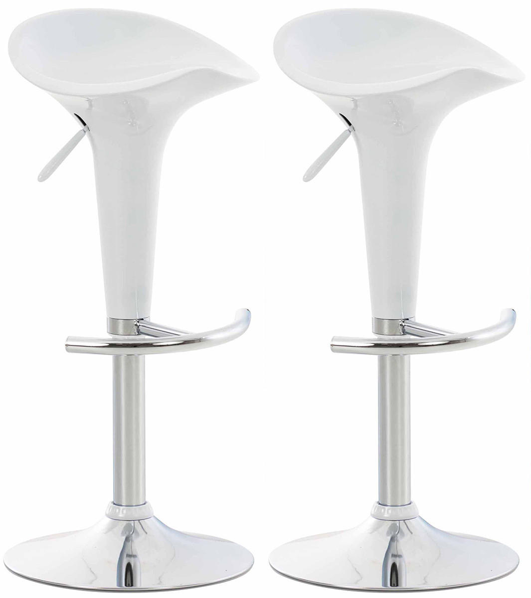 Deluke Barhocker Weiß 37x87x37 cm