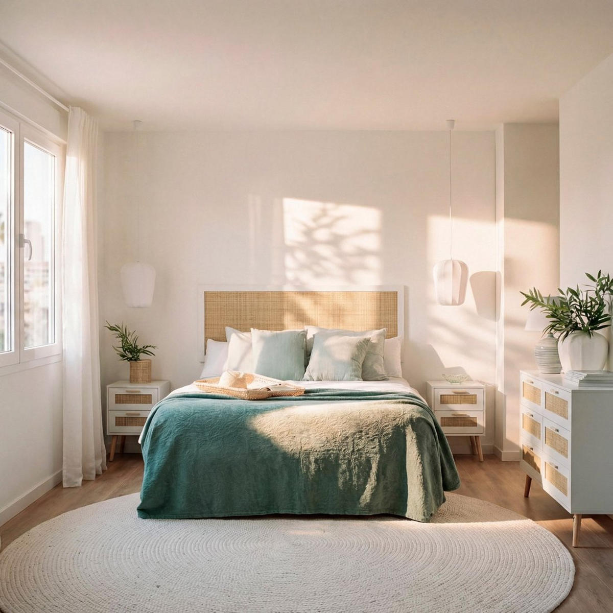 KOPFTEIL DOPPELTES Tahiti Weiß 160 cm x 59 cm - Weiß, Naturmaterialien (160/2cm) - Klast Home