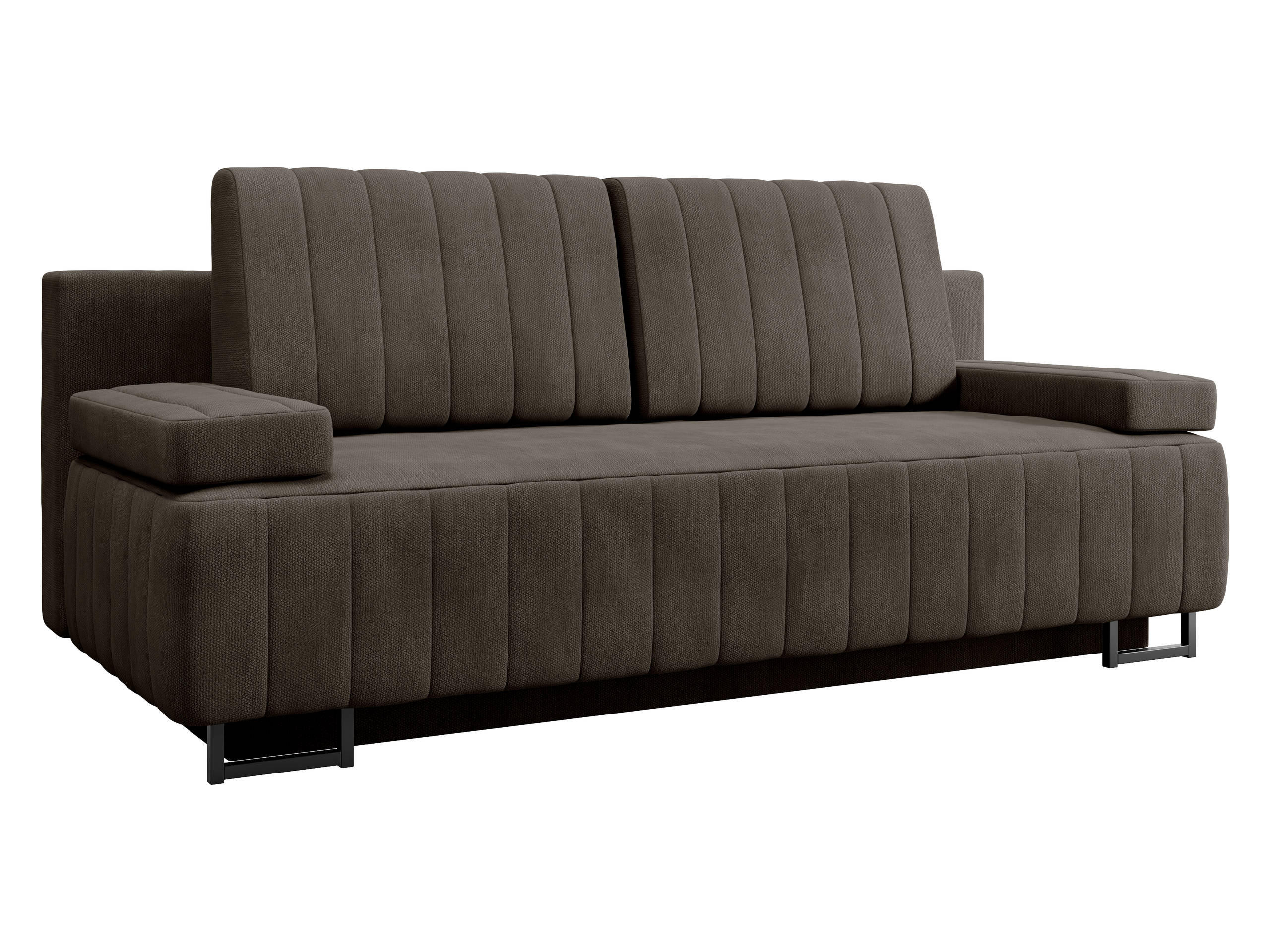 SCHLAFSOFA Laguna - Dunkelbraun/Schwarz, Holz/Textil (200/90/90cm) - MIRJAN24