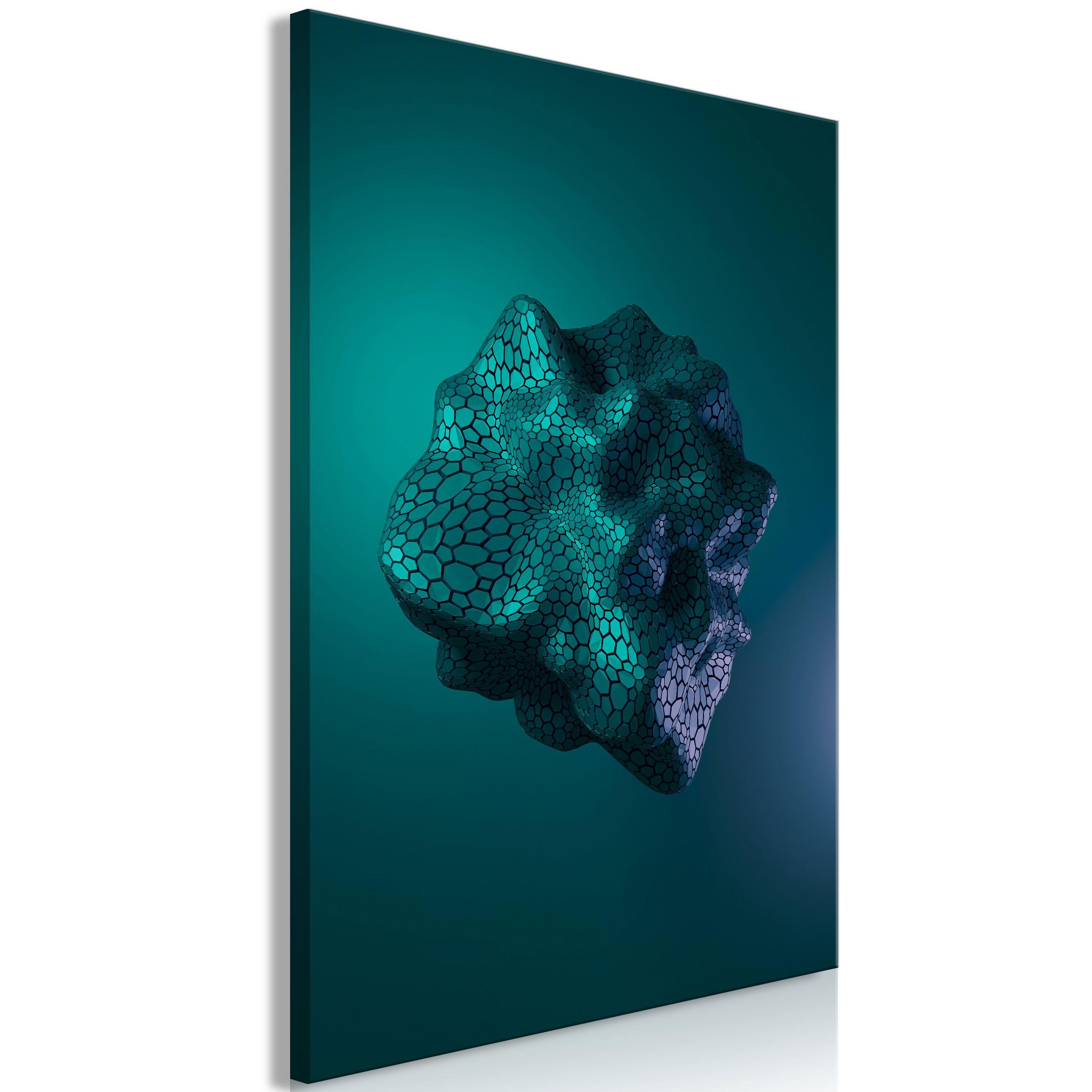 KUNSTDRUCK Grün 40/60 cm - Lila/Grün, Textil (40/60cm) - KUNSTLOFT