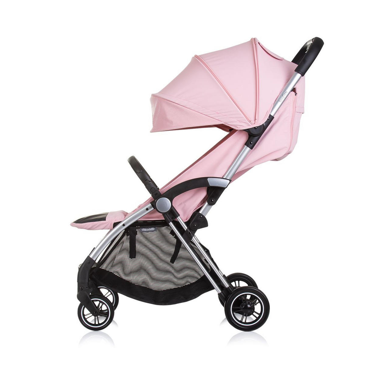 BUGGY Illusion rosa klappbar, verstellbare Fußstütze, Federung, Korb - Rosa, Metall (67/40/102cm) - Chipolino