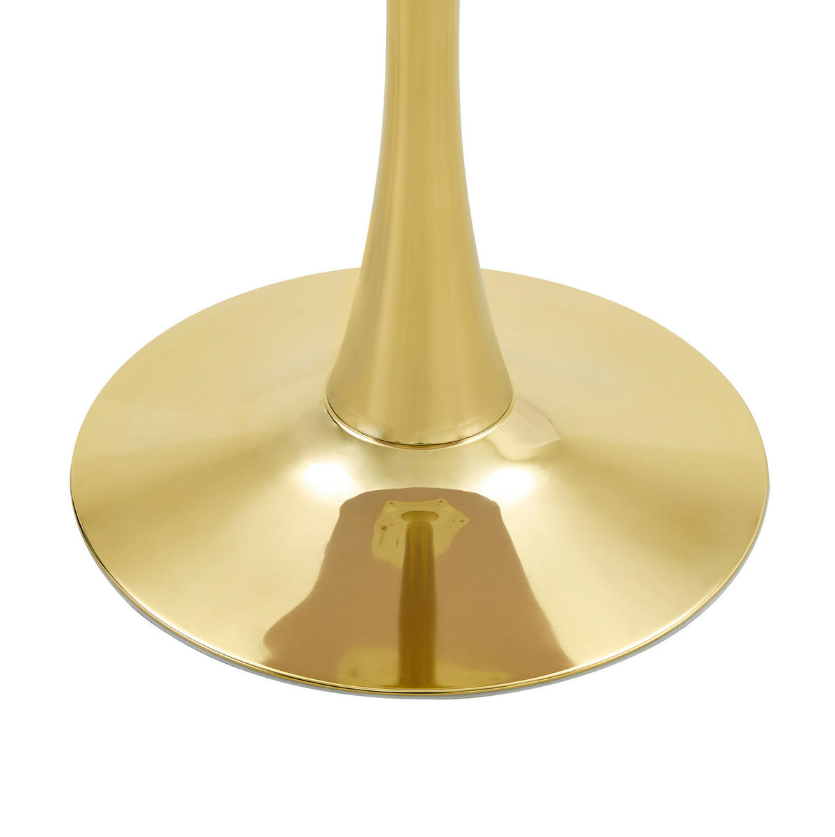 BEISTELLTISCH 60/72 cm in Holzoptik mit goldfarbenem Metallgestell - Schwarz, Holzwerkstoff (60/60/72cm) - Flora Grace