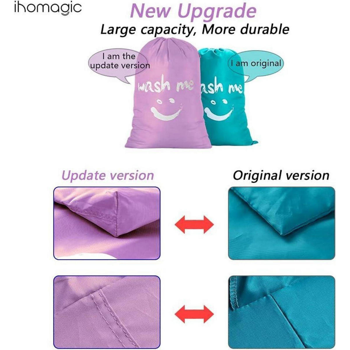 WÄSCHESACK 120 L Violett 61x92 cm - Lila, Textil (63/93/93cm)