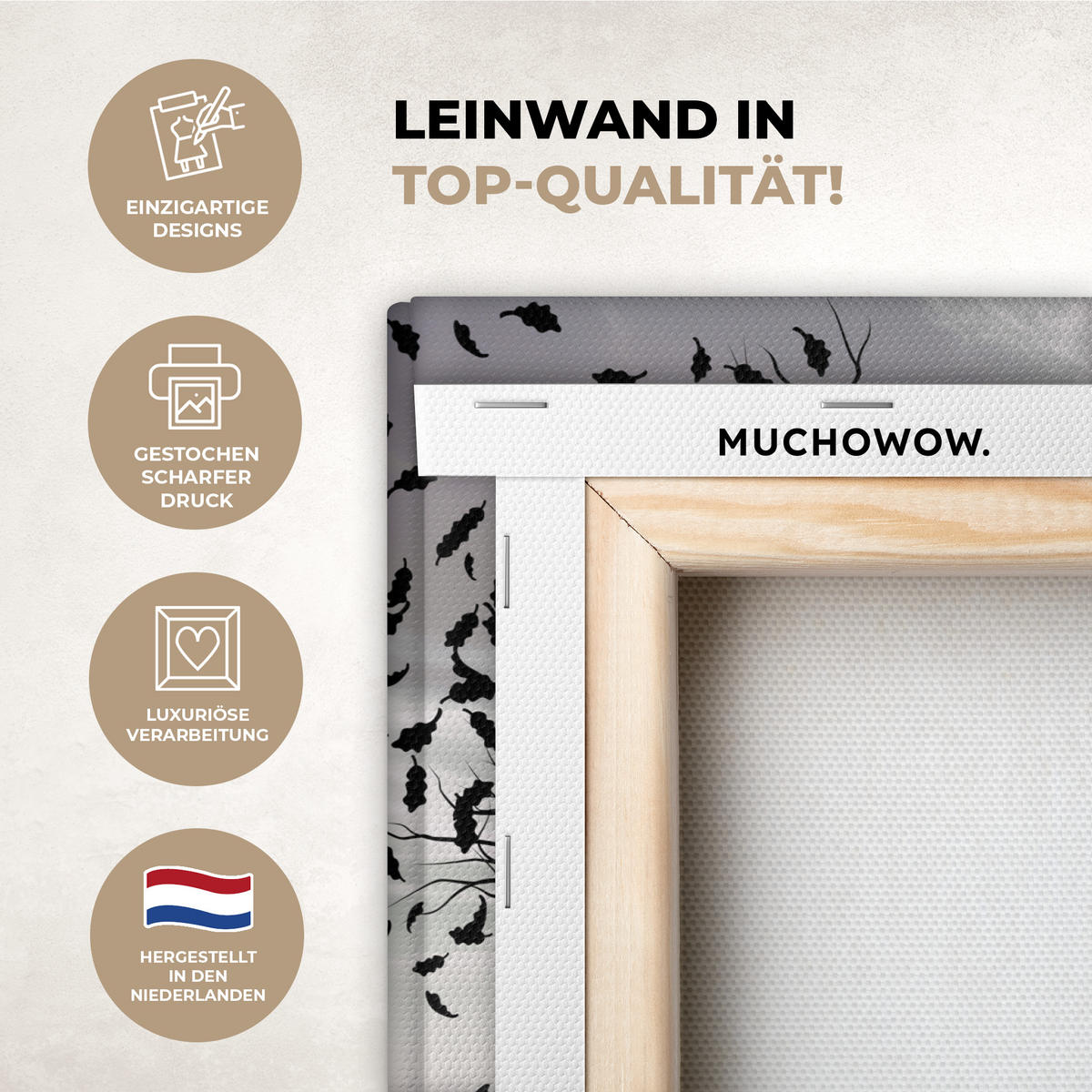 LEINWANDBILD Strand - Meer - Menschen - Baum - Moderne Kunst Deko Schlafzimmer 30x20 cm - Hellgrau, Textil (30/20cm) - MuchoWow