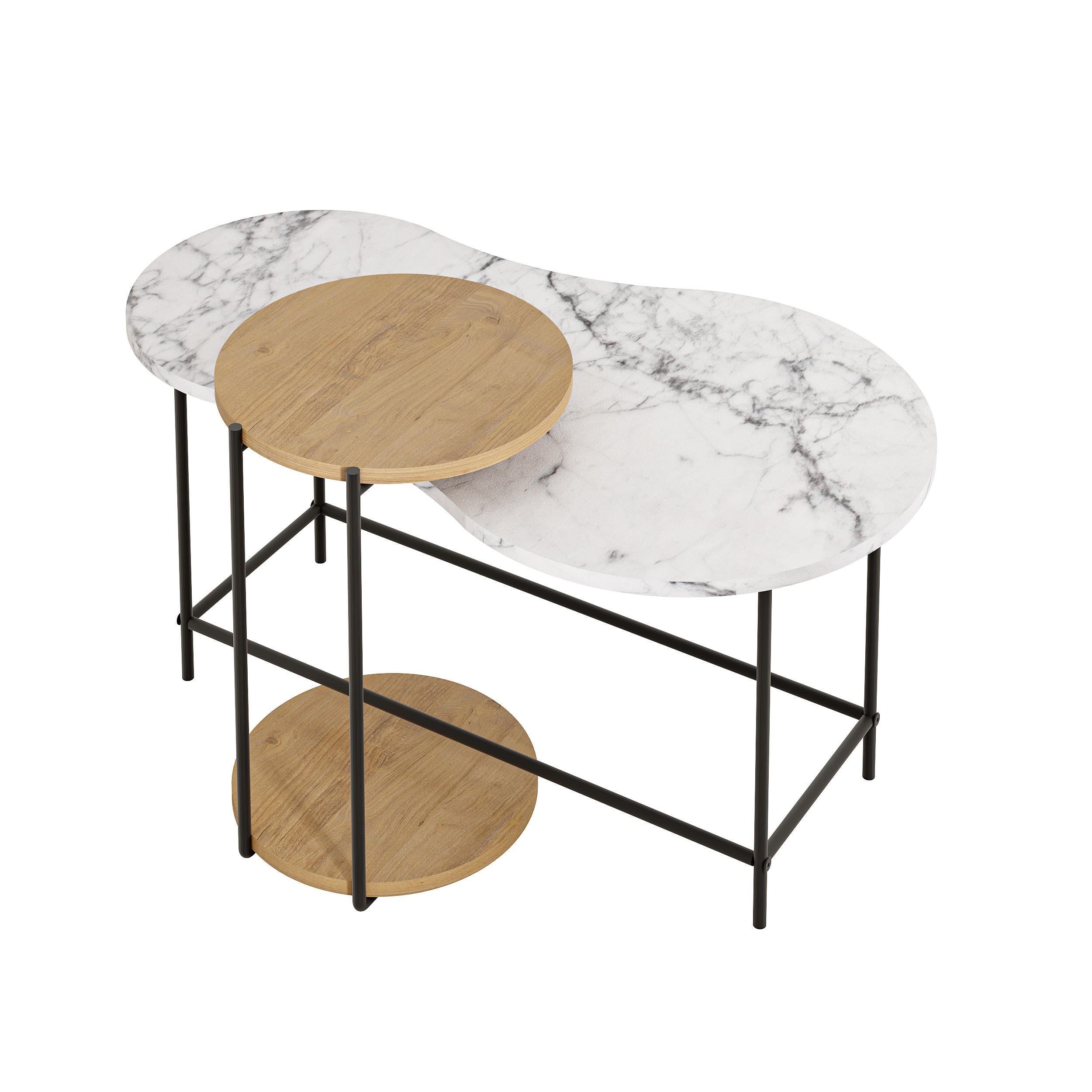 Decortie Couchtisch Weiß 102x53.8x58 cm