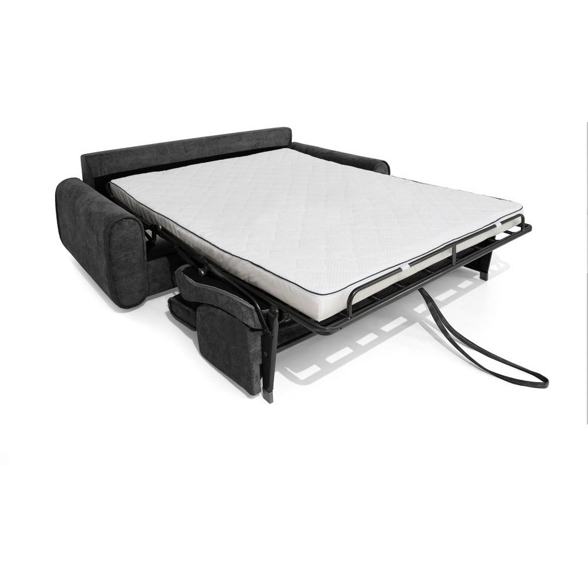 SCHLAFSOFA Pavarti mit italienischem Gestell, 180x195, Schwarz - Schwarz, Holzwerkstoff/Textil (234/88/100cm) - Beautysofa