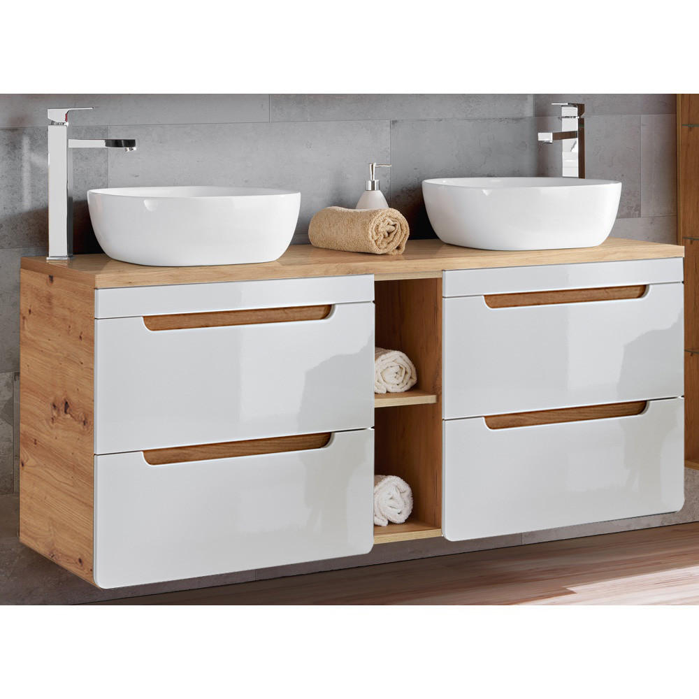 Lomado Waschtisch Weiß 141x77x46 cm