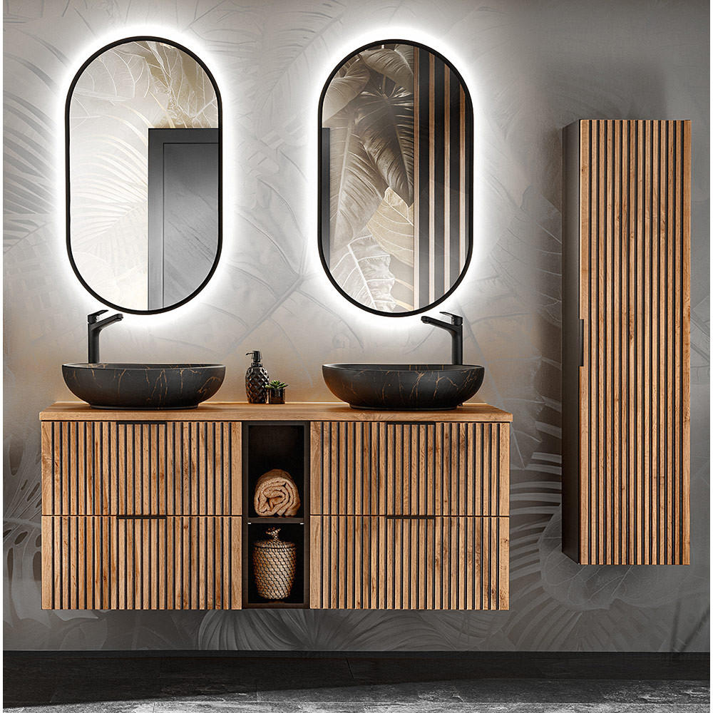 Lomado Badmöbel-Set Braun 190x200x47 cm