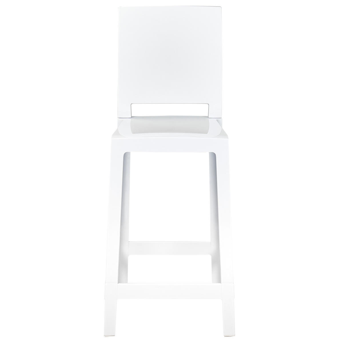BARSTUHL 2er-Set Kunststoff weiß Wellington - Weiß, Kunststoff (41/99/48cm) - Beliani