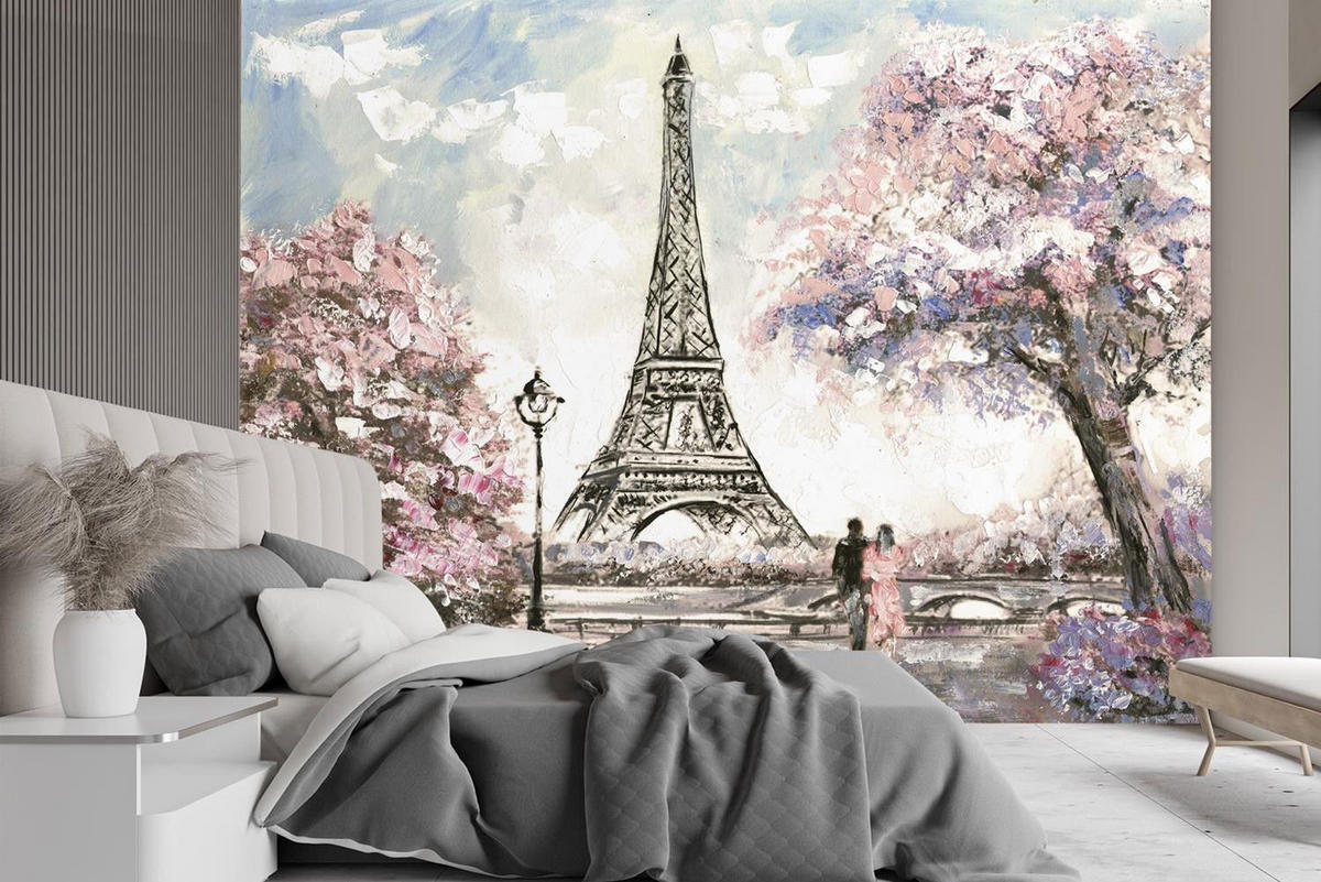 VLIESTAPETE Rosa 254/184 cm - Pink, Papier (254/1cm) - KUNSTLOFT