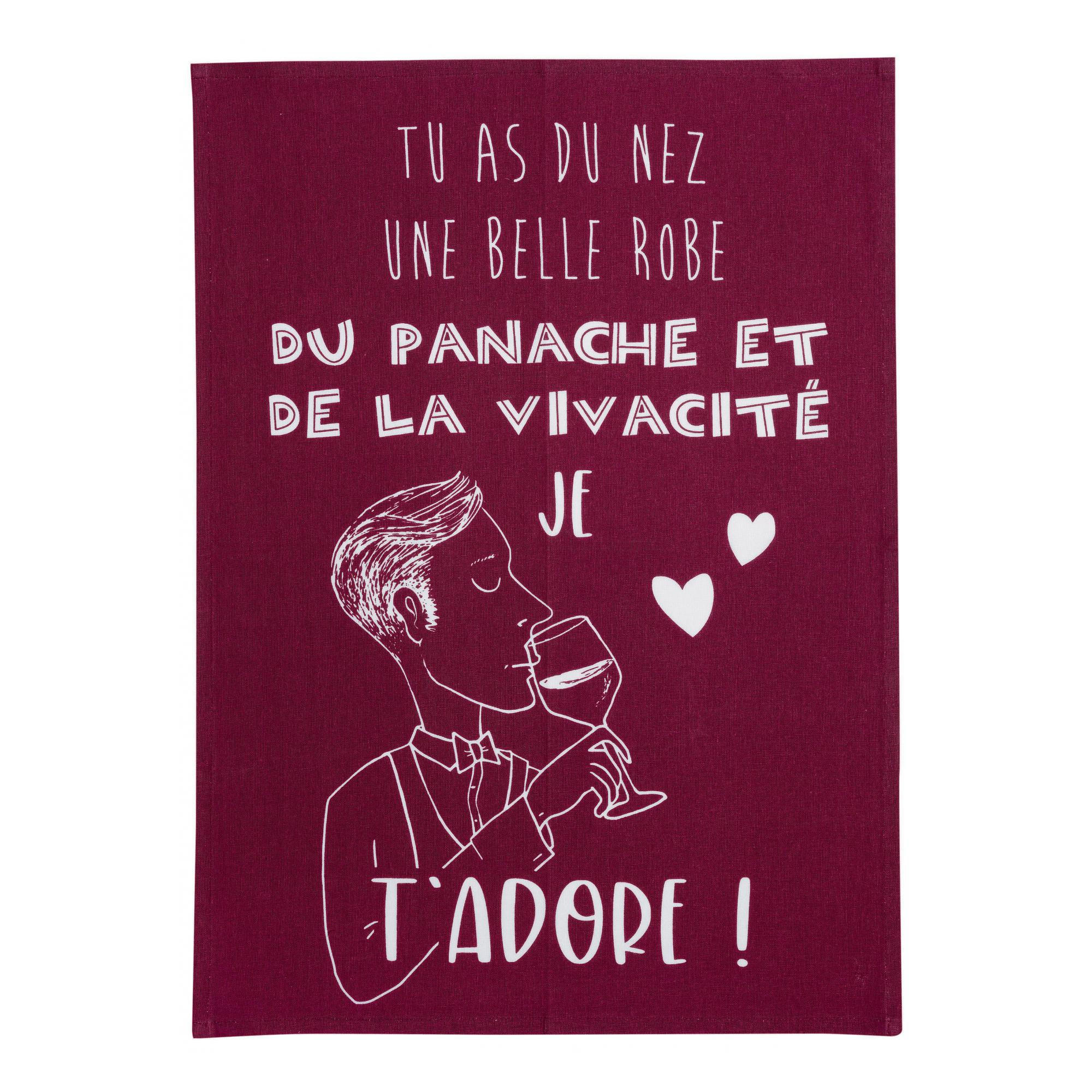 KÜCHENTUCH Panache bordeauxrot 50 x 70 cm - Bordeaux, Textil (70/50cm) - Winkler