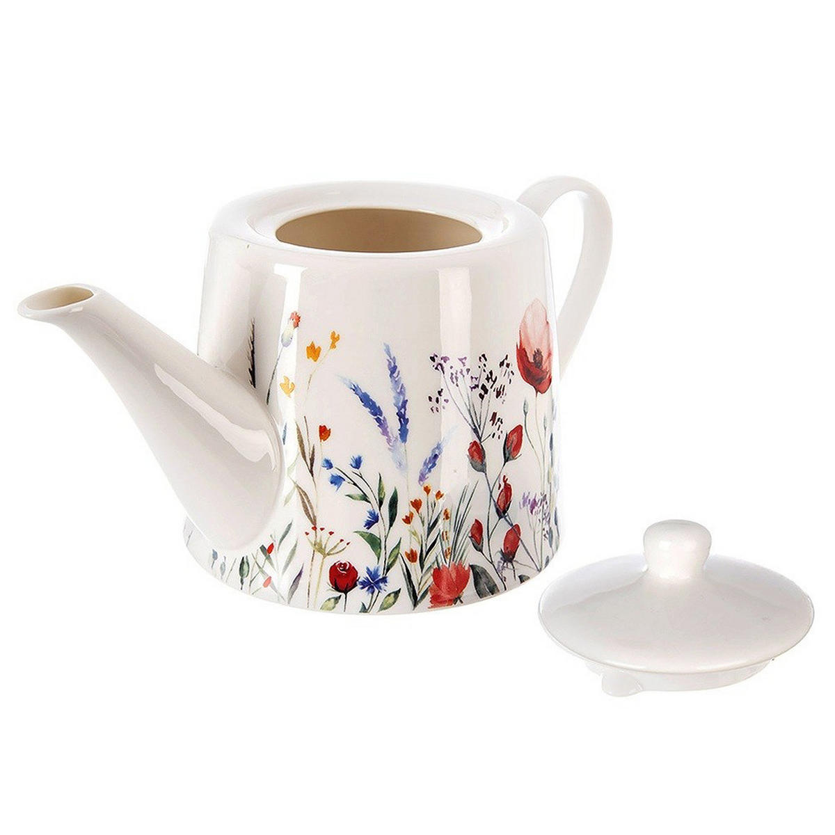 KAFFEE- UND TEEKANNE Porzellan Maki 1 l - Creme, Keramik (1L) - Orion 