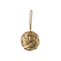 CHRISTBAUMKUGEL Amparo Braun 12/12/12 cm Naturmaterial - Braun, Naturmaterialien (12/12/12cm) - Mondex