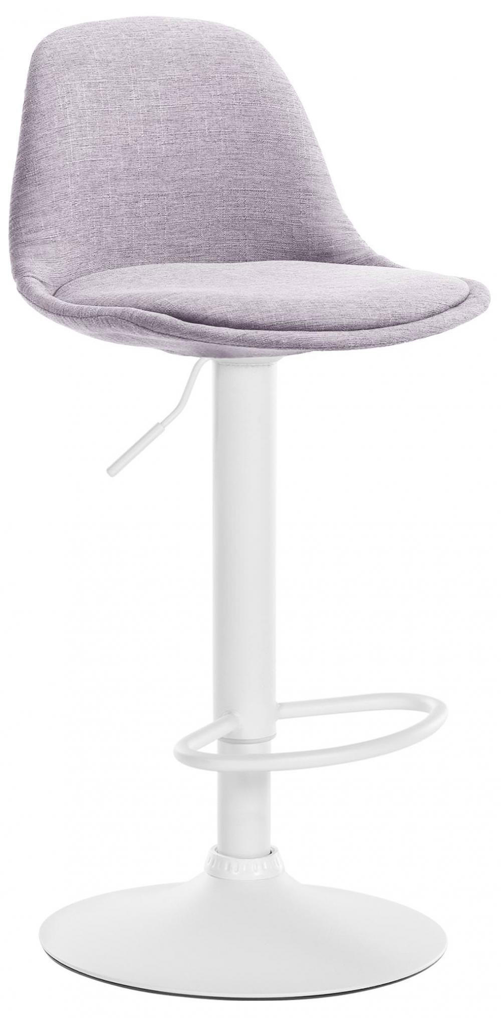 BARHOCKER Stoff grau - Weiß/Grau, Textil/Metall (39/82/43cm) - CLP