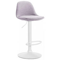 BARHOCKER Stoff grau - Weiß/Grau, Textil/Metall (39/82/43cm) - CLP