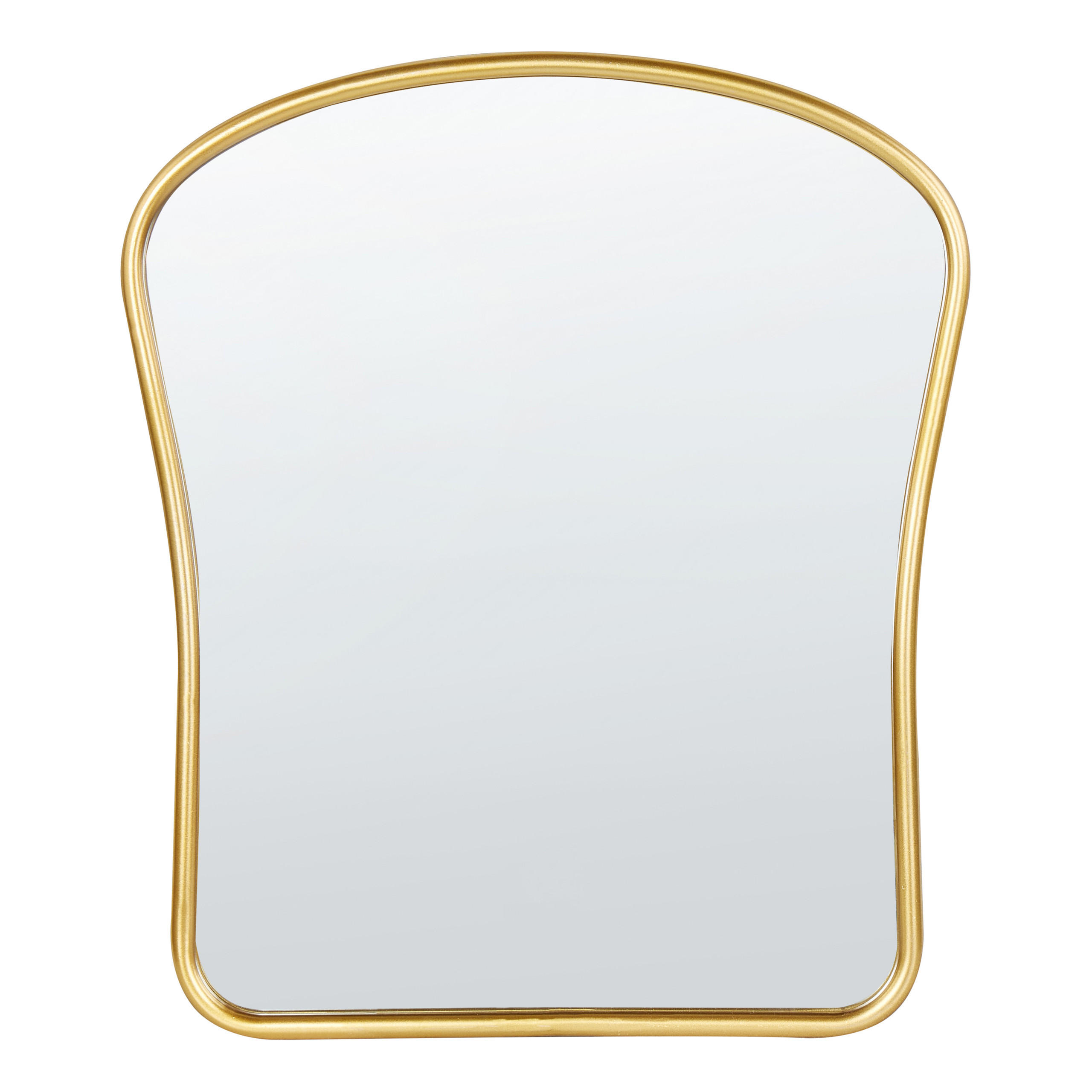 WANDSPIEGEL gold Metall 45/52 cm Noth - Goldfarben, Metall (45/53/3cm) - Beliani