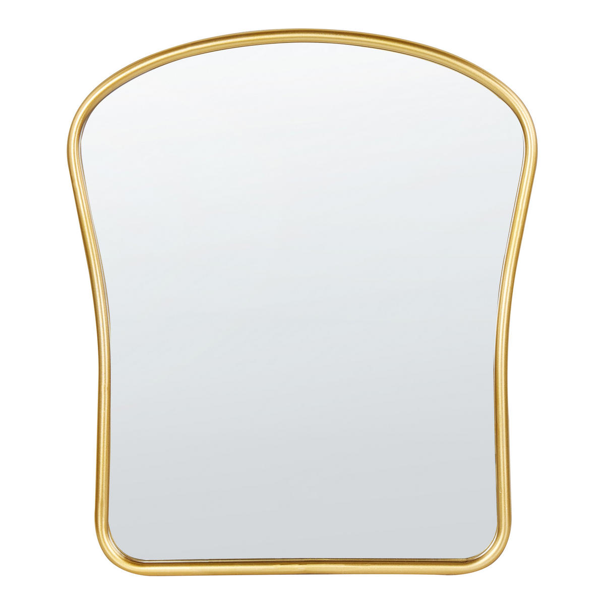 WANDSPIEGEL gold Metall 45/52 cm Noth - Goldfarben, Metall (45/53/3cm) - Beliani