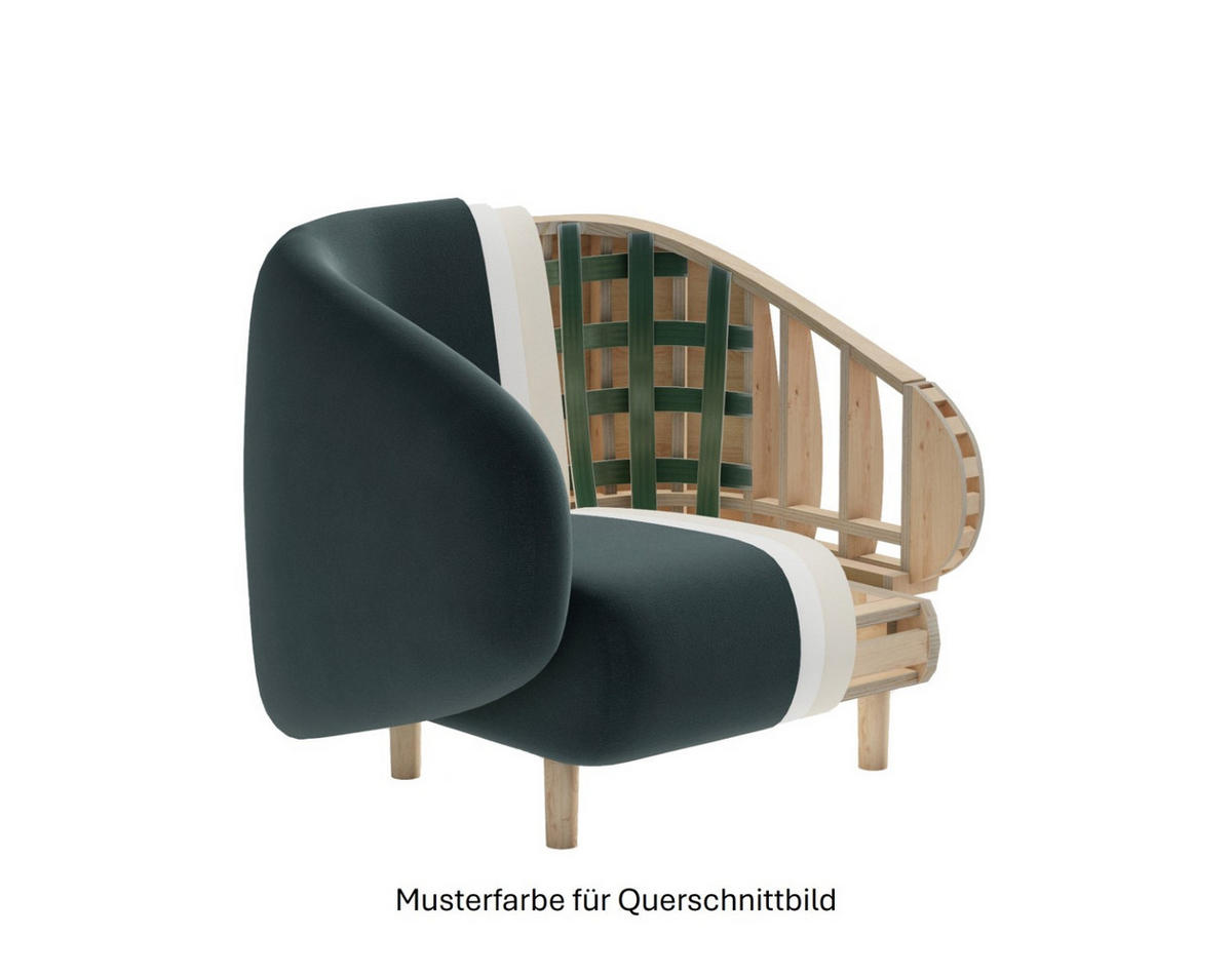 LOUNGESESSEL Alezio - beige - Beige/Braun, Holz/Textil (85/78/86cm) - bene living