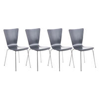 BESUCHERSTUHL Almere - 2er Set grau - Grau, Holz (43/84/50cm) - TPFLiving