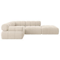 ECKSOFA modulares Sofa Felto-L1 - 285x190x70 cm Beige Cord - Beige, Holzwerkstoff/Textil (285/190cm) - ALTDECOR