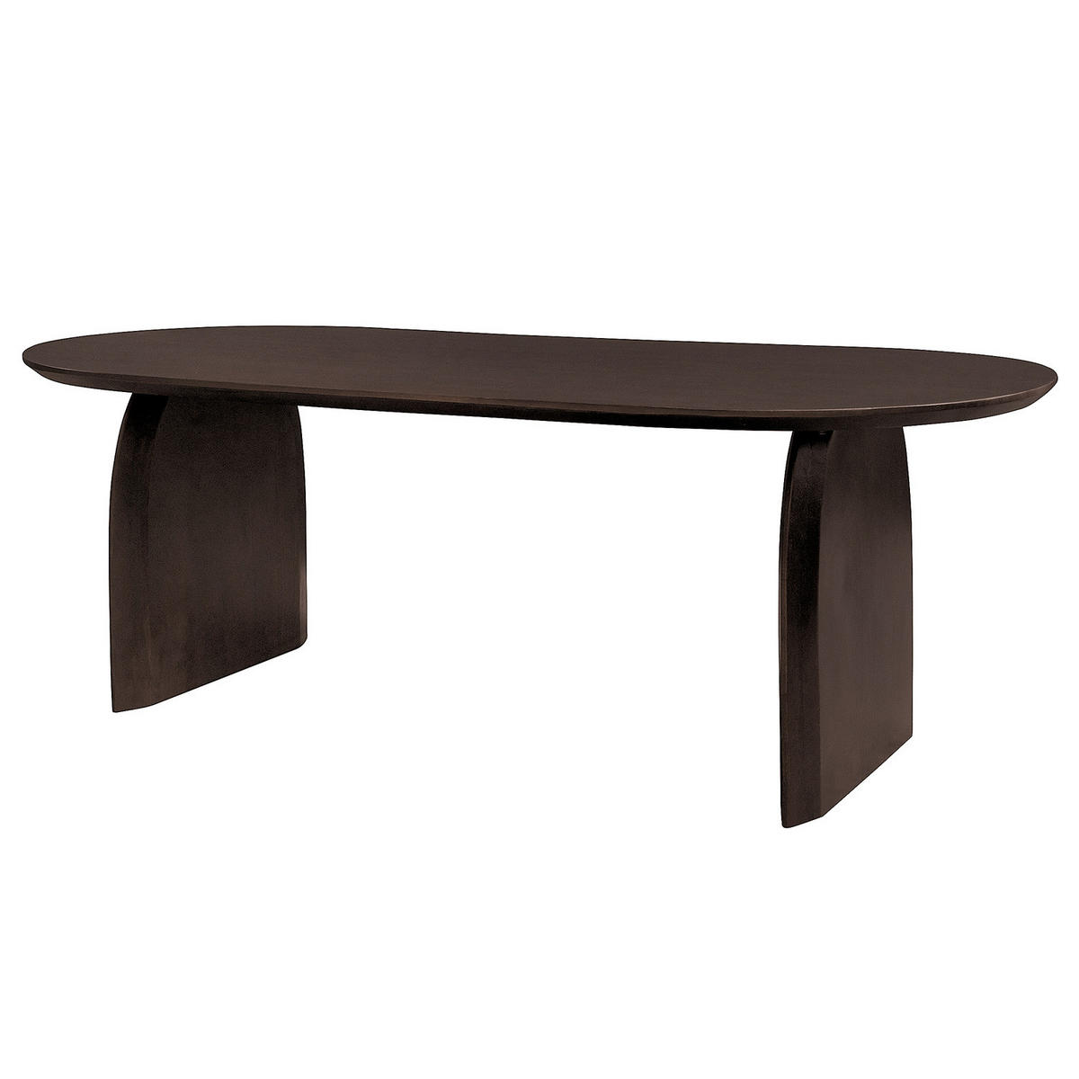 MASSIVER ESSTISCH - Mango massiv - Dunkelbraun, Holz (100/220/77cm) - home24