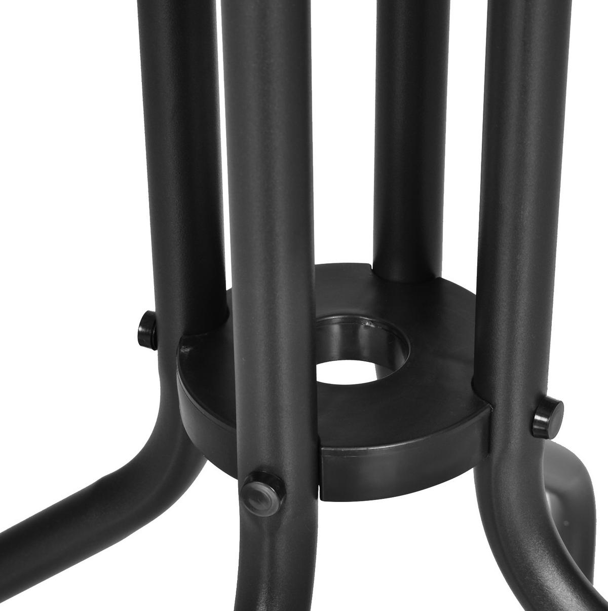 LOUNGETISCH Ø60/70 cm Schwarz aus Metall mit Sicherheitsglas - Schwarz, Metall (60/60/70cm) - OKMYHOME