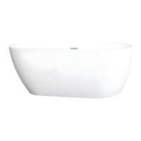 BADEWANNE - 160 cm x 80 cm - Acryl - Weiß - Weiß, Kunststoff (160/59/80cm) - Vente-Unique