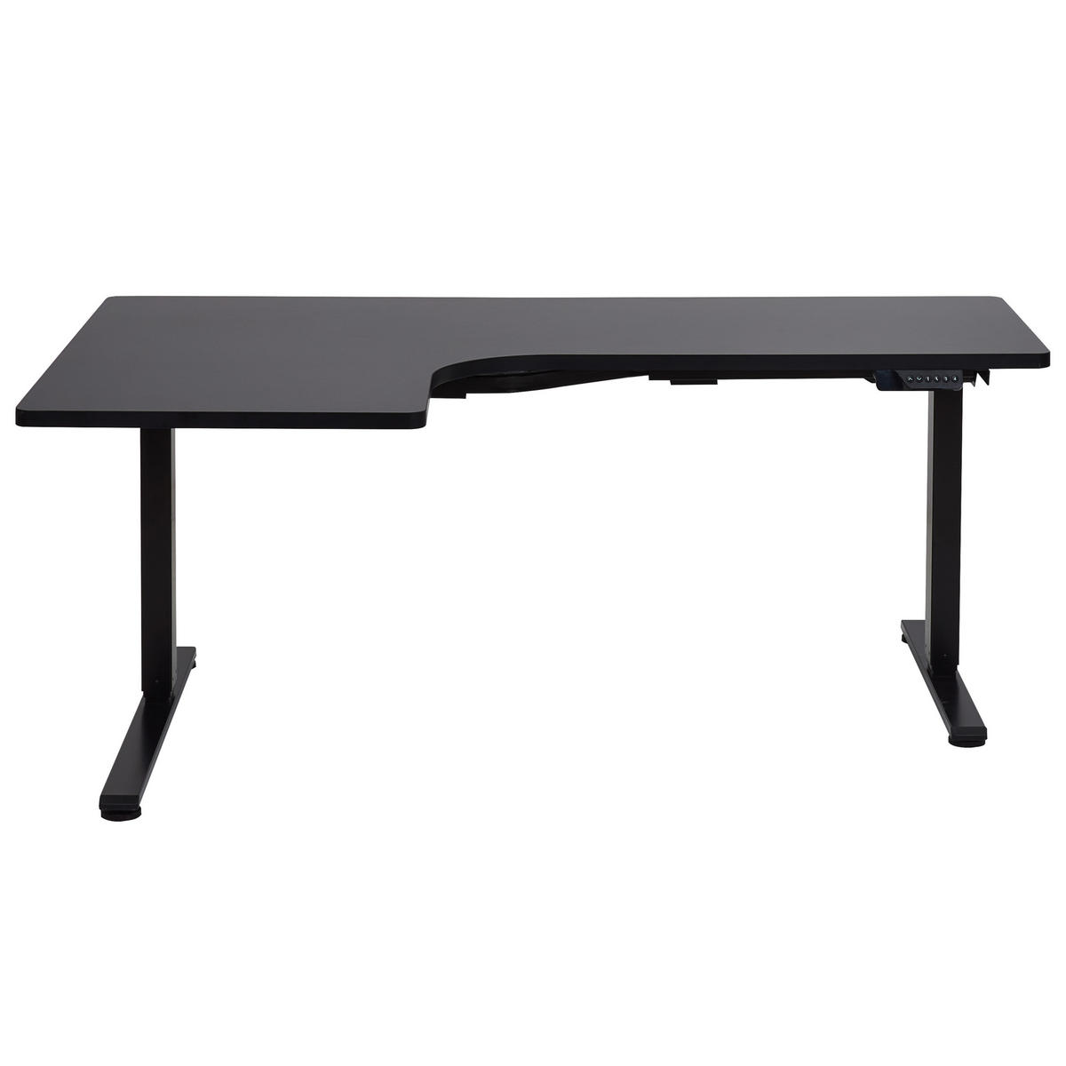 SCHREIBTISCH 160x60 cm elektrisch Schwarz Destines - Schwarz, Holzwerkstoff (109/160/60cm) - Beliani