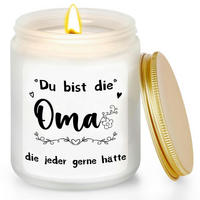 DUFTKERZE im Glas Lavendel 200g - Weiß, Paraffin (9cm)