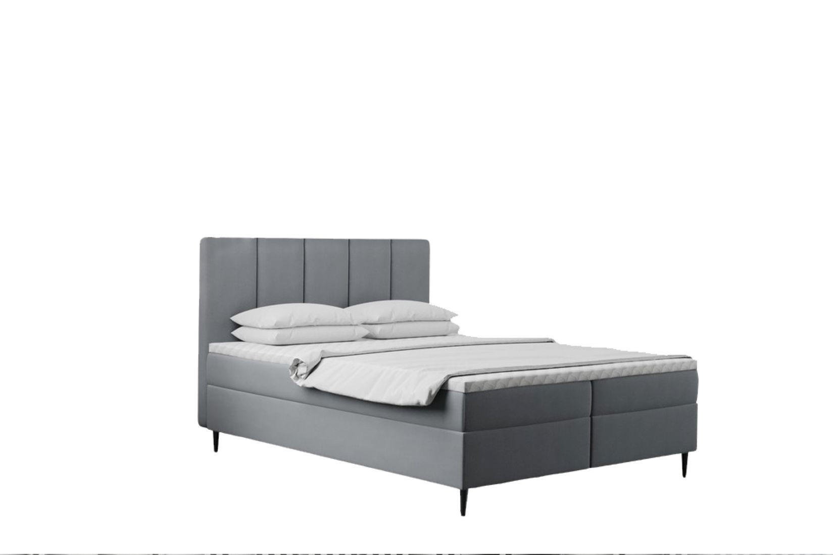 BOXBETT Mit Bettkasten Matratze ADEL Stoff Monolith Hellgrau 180x200 cm H2-Pocket - Hellgrau, Holz/Textil (180/200cm) - Kaiser Möbel