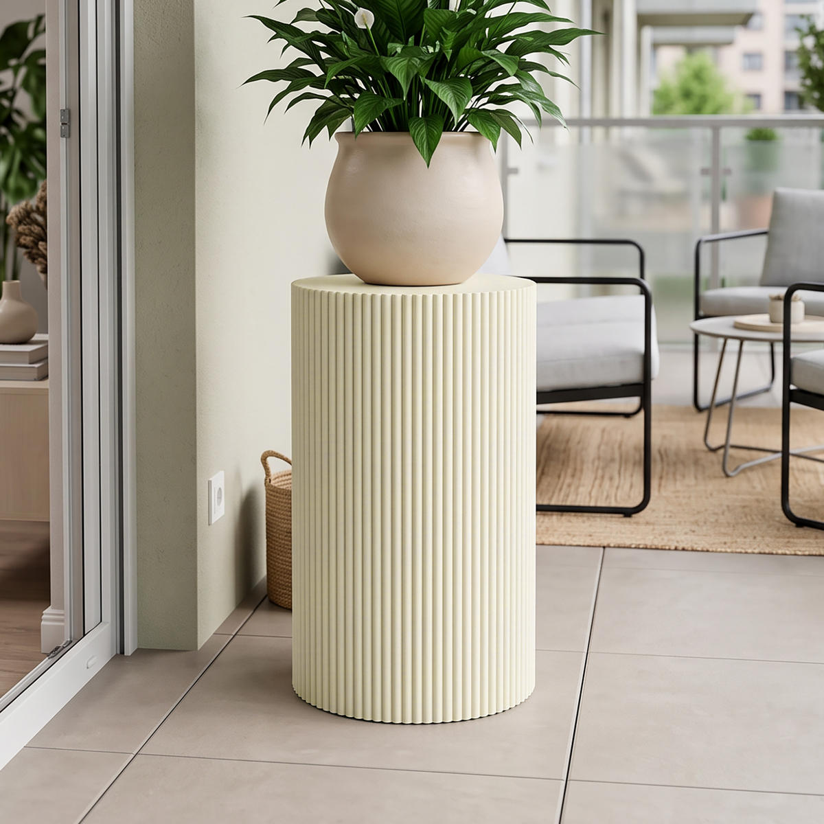 BEISTELLTISCH Rund Beige, MDF | B30 x T30 x H50 cm - Beige, Holzwerkstoff (30/30/50cm) - Hometopia