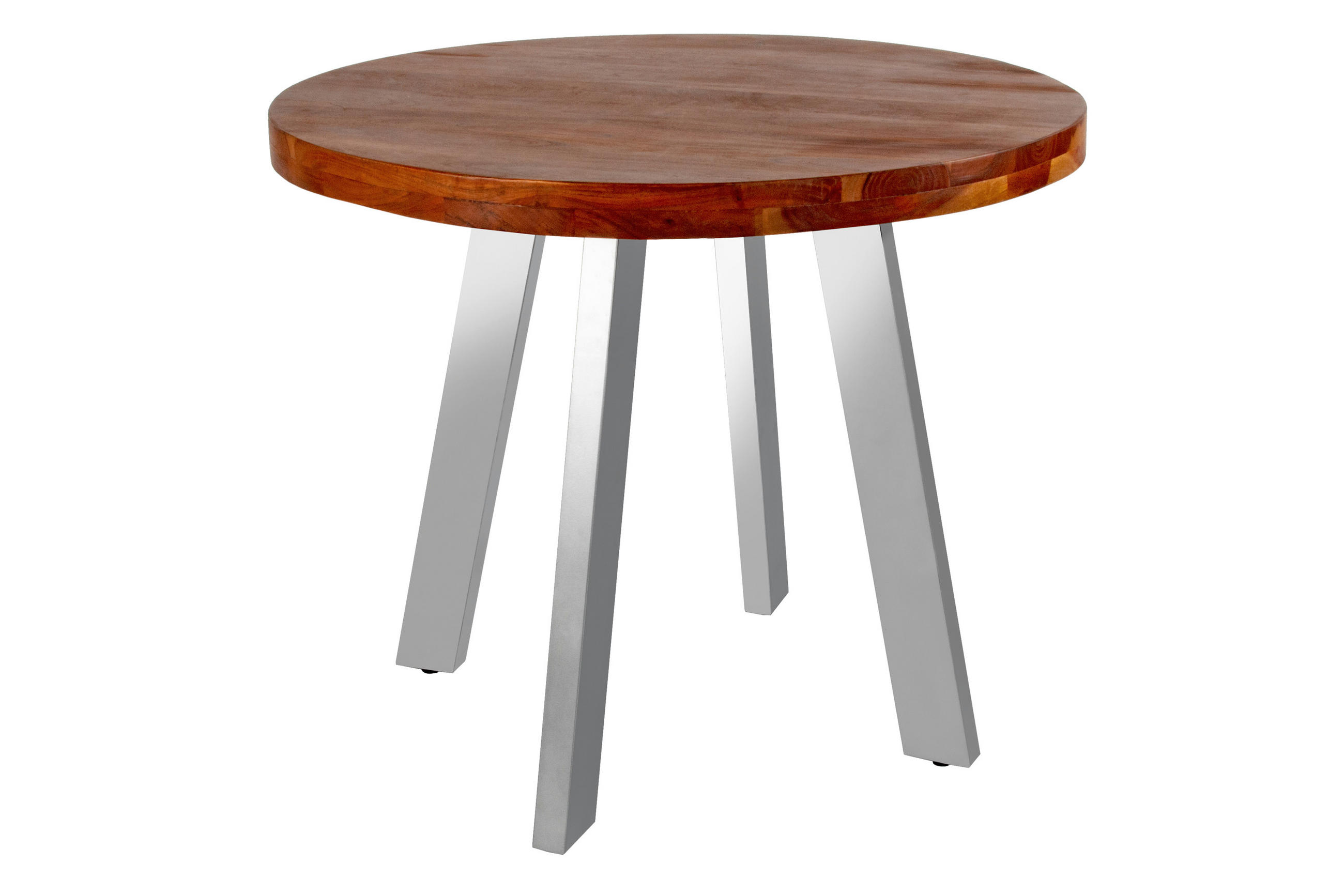 ESSTISCH SOPHIA - Silberfarben/Braun, Holz/Metall (140/140/78cm) - SAM