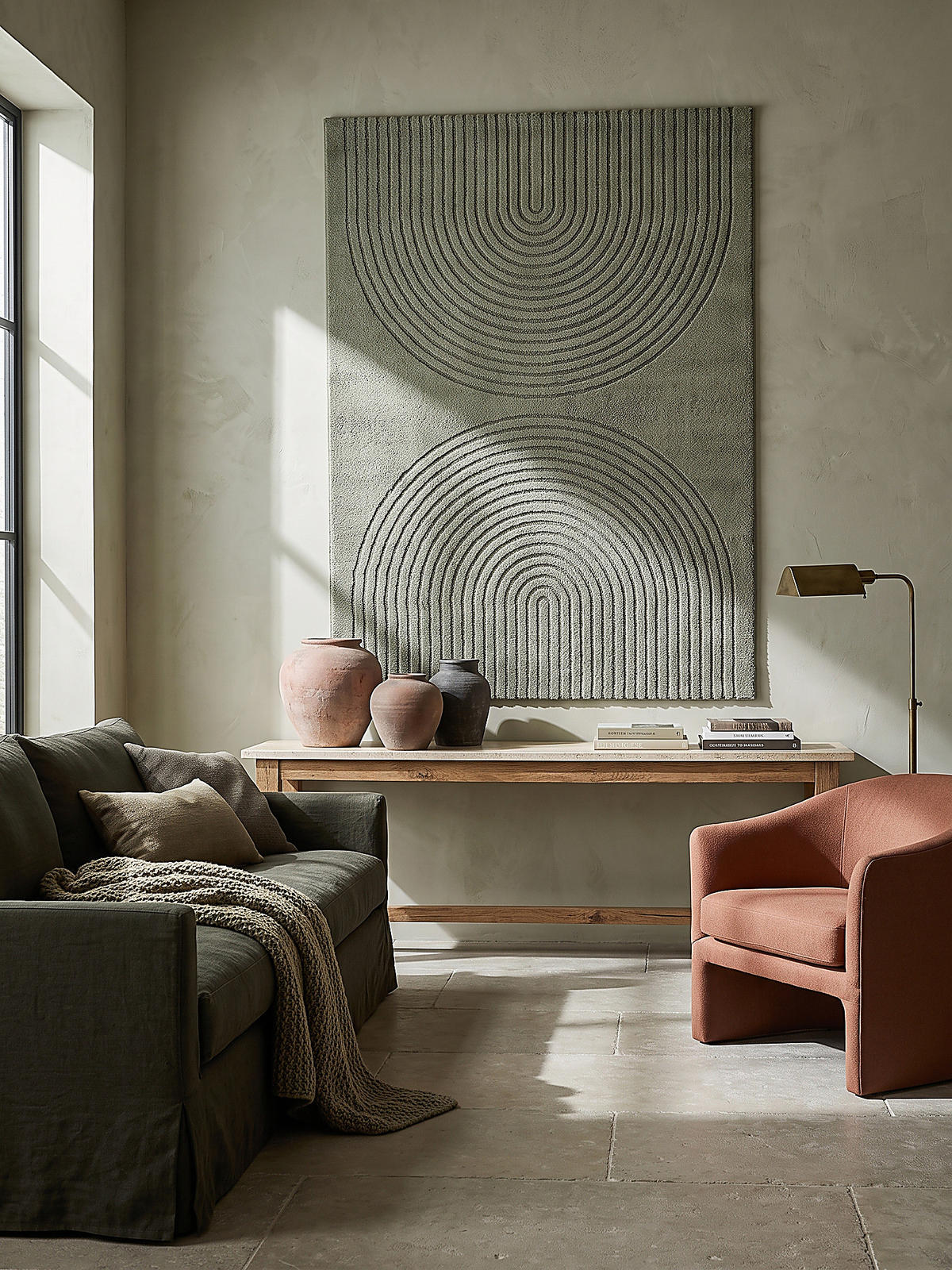 KURZFLORTEPPICH Geometrisch MUOTA Polypropylen Grün 160 x 220 cm - Grün, Textil (160/220cm) - KADIMA DESIGN