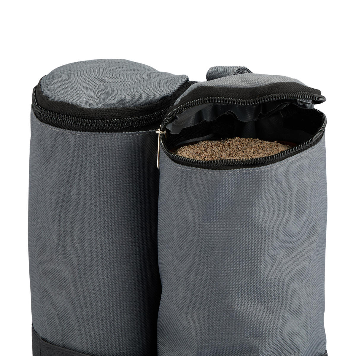 4XPAVILLON-SANDSÄCKE - Anthrazit, Textil/Metall (42/40/1.5cm) - Relaxdays