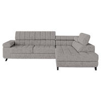 ECKSOFA Nord, Seite: Rechts - Schwarz/Alufarben, Holz/Textil (264/203cm) - MIRJAN24