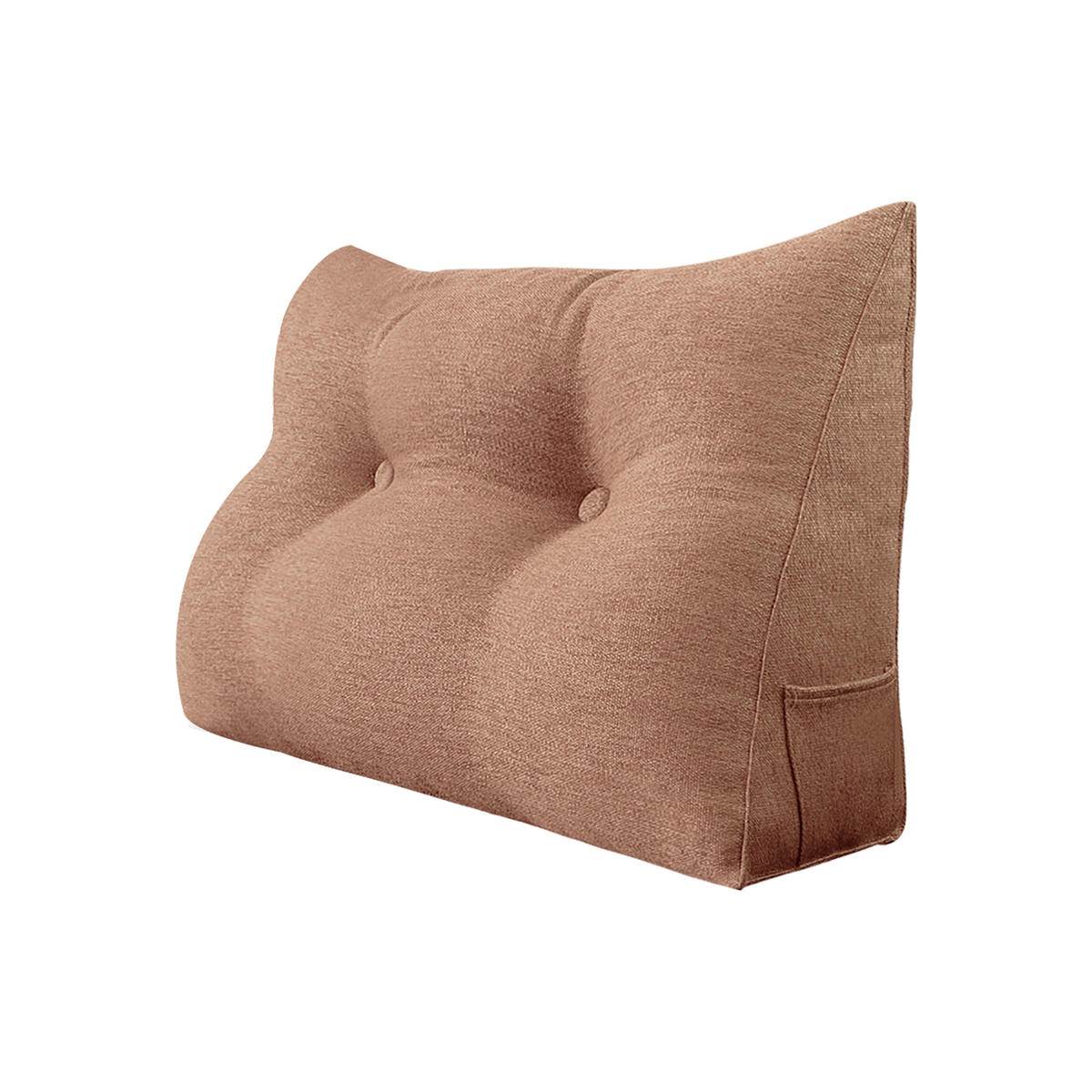 RÜCKENKISSEN für Bett Leinenlook Mauve 80 cm - Pink, Textil (50/80cm) - Vercart