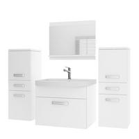 BADMÖBEL Badezimmer SET PRI M4, Weiß Matt, 120 cm - Weiß, Holz (38.7/113.5/120cm) - B BELINI GROUP