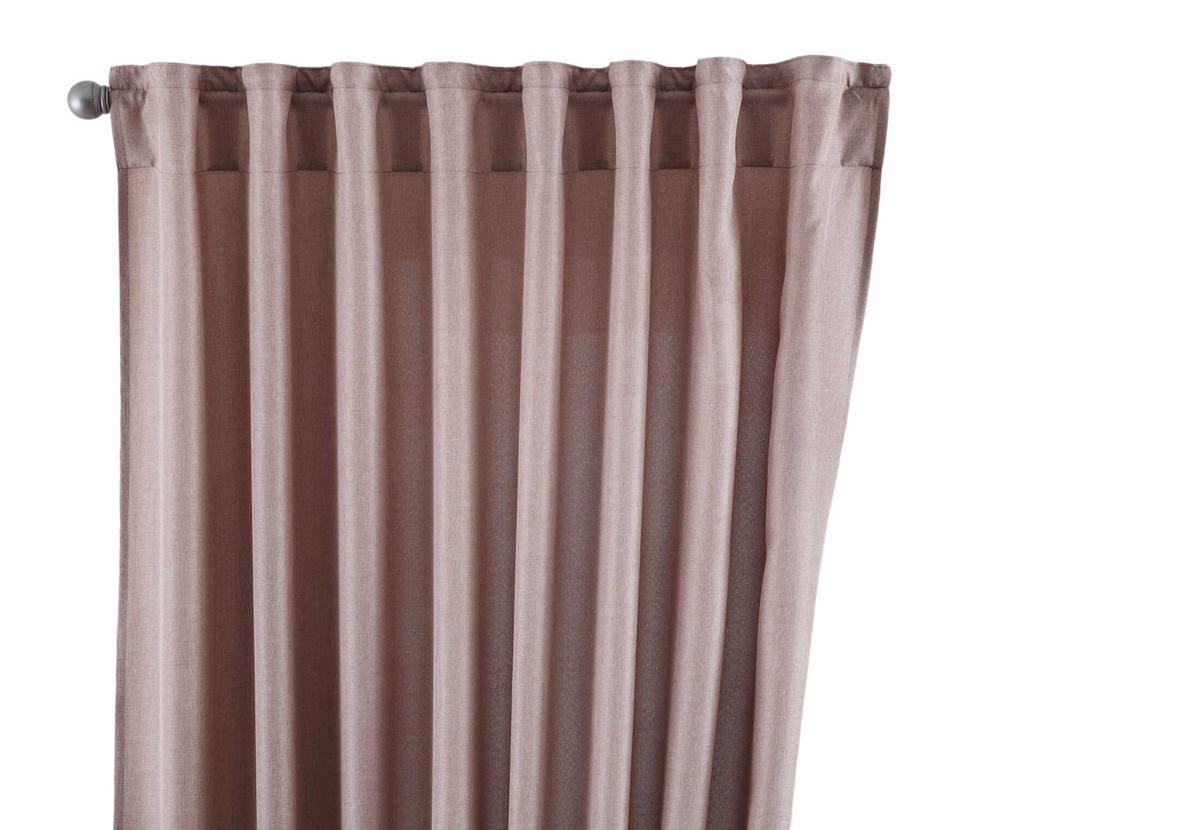 SCHLAUFENGARDINE »Jena« HxB 225x140 cm Taupe - Taupe, Textil (140/225cm) - Gardinenbox
