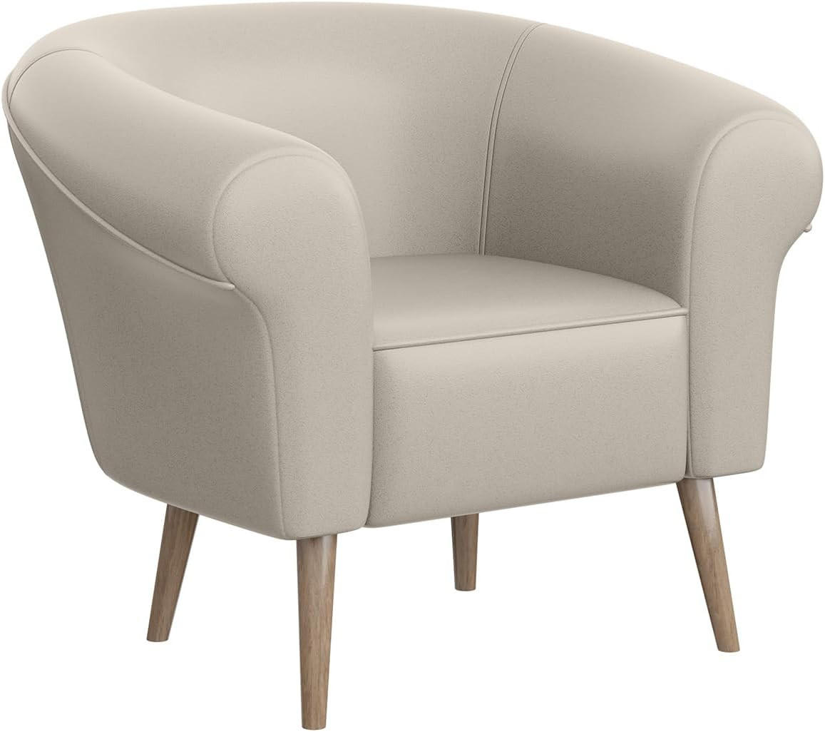 SESSEL Emilia - Beige/Buchefarben, Holzwerkstoff/Buchenholz (73/70/57cm) - Meblini