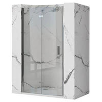 DUSCHTÜR Rea Molier Chrom+ Profil 100 - Chromfarben, Glas (100/190cm) - REA