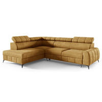 ECKSOFA Senfgelb DON Ausziehbar Links - Gelb/Goldfarben, Textil (279/203cm) - Sepro Meble